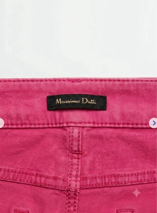Pantalón pitillo rosa