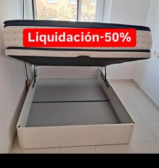 Canapé abatible con colchón 50%