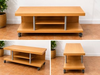 Mesa de centro/TV con ruedas 117x42x50