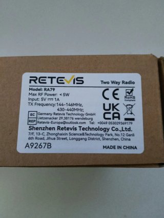 Walkie Talkie Retevis RA79  "NUEVO"