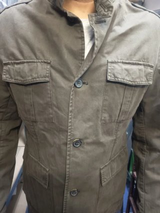 Chaqueta militar hombre verde oliva