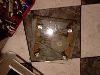 Báscula de cristal antigua