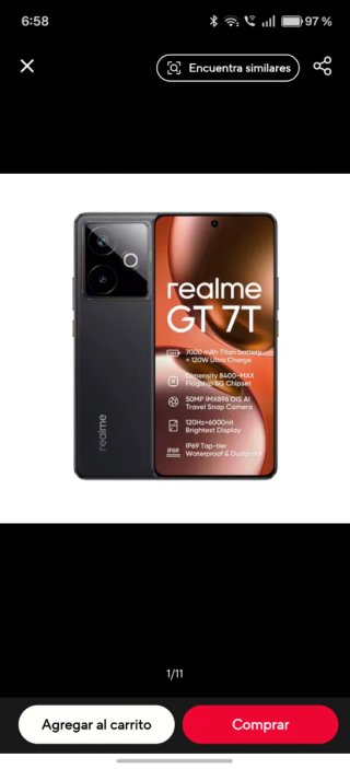 Realme GT 7T 256GB Negro