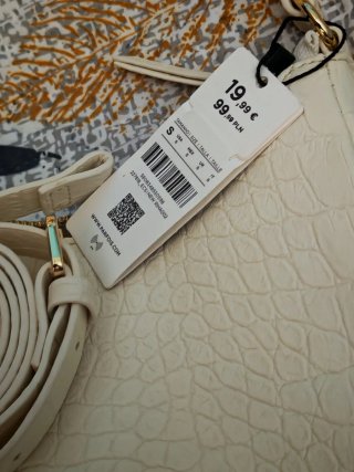 Bolso Parfois blanco efecto cocodrilo mujer nuevo.