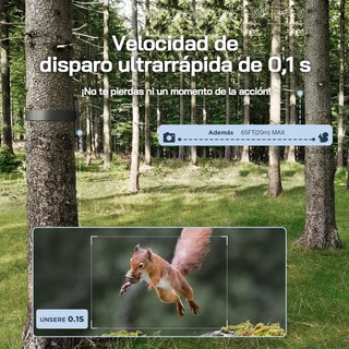 WOLFANG WT03 Cámara WiFi 4K 68MP Solar 5200mAh