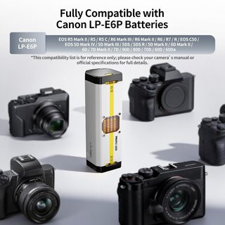 PHOTOOLEX BB4 Cargador 4LP‑E6P USB‑C 60W Canon