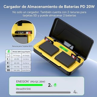 ENEGON NP-W126S  W126 20W Cargador+2 baterías