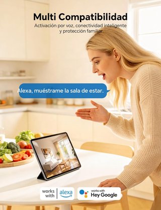 WOLFANG WS03 Cámara WiFi 2K 360° Interior 2 Pack