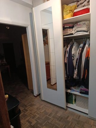 Armario 3 puertas blanco y cristal