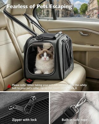 PECUTE Bolsa Transporte Mascotas L Ventana