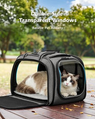 PECUTE Bolsa Transporte Mascotas L Ventana