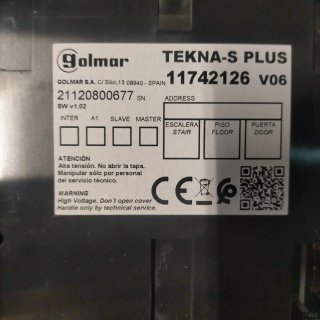 Videoportero Golmar TEKNA-S PLUS