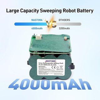 NASTIMA Batería 21,6V 4000mAh Tineco Floor One S5