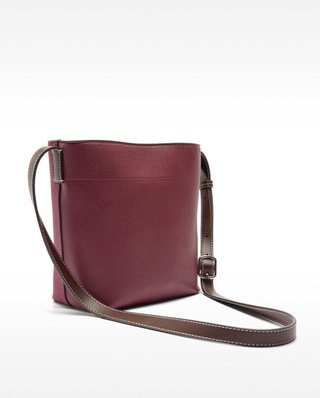 Bolso bombonera bandolera burdeos