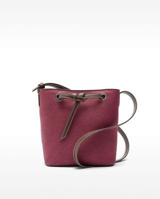Bolso bombonera bandolera burdeos