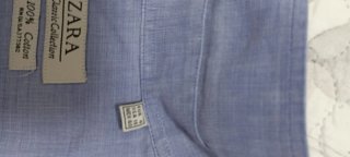 Camisa Zara Azul Hombre