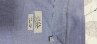 Camisa Zara Azul Hombre