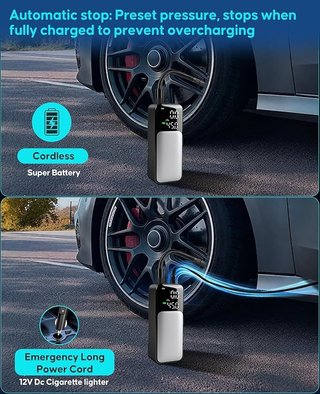 AMJYEW ATJ-9166 Compresor Aire 8000mAh 150PSI