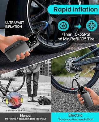 AMJYEW ATJ-9166 Compresor Aire 8000mAh 150PSI