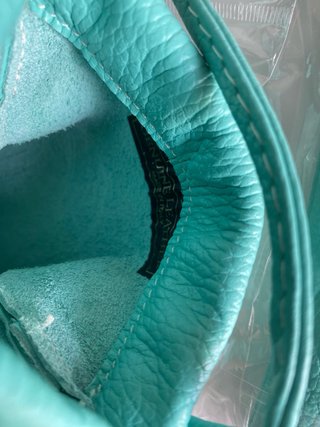 Lotto 2 mini borse pelle Tiffany turchese nuovi