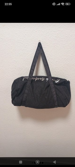 Bolso negro brillante