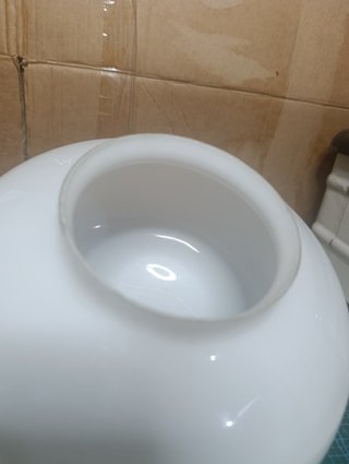 Coppia di tulipani grandi in vetro opalino bianco tipo seta