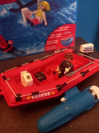 Playmobil Helicóptero y Barco de Rescate