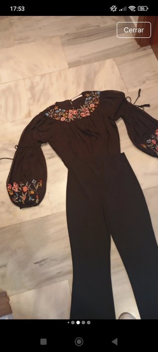 Conjunto Zara bordado negro