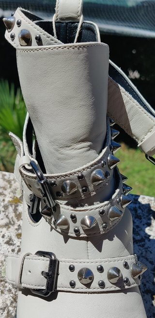 Stivaletti borchiati Twin Set Milano panna - 38.5