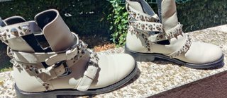 Stivaletti borchiati Twin Set Milano panna - 38.5