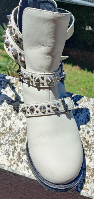 Stivaletti borchiati Twin Set Milano panna - 38.5