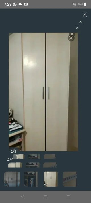 Armario esquinero grande beige