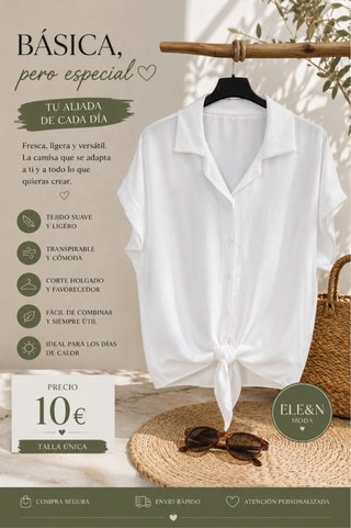 Top Drapeado ELE&N MODA Talla Única