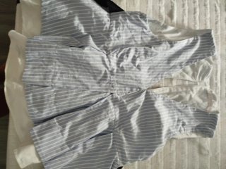 Top Zara rayas azul y blanco talla S