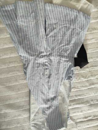 Top Zara rayas azul y blanco talla S