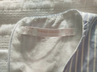Top Zara rayas azul y blanco talla S