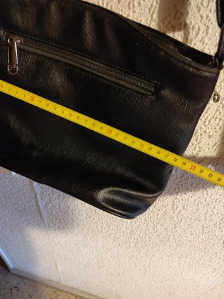 Bolso bandolera negro, beige y amarillo