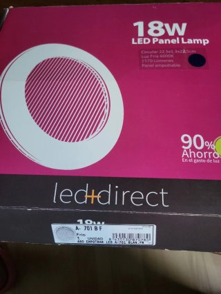 Lámpara Panel LED 18W