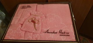 Juego de toallas Amadeo Prat rosa