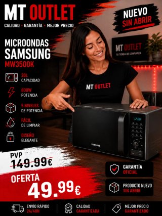 Microondas Samsung MW3500K 20L 800W Nuevo