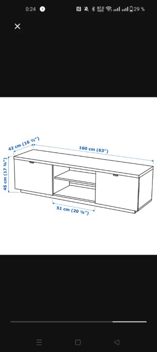 Mueble TV Ikea Blanco y Negro