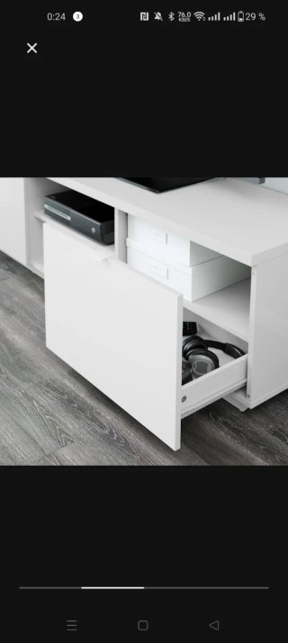 Mueble TV Ikea Blanco y Negro