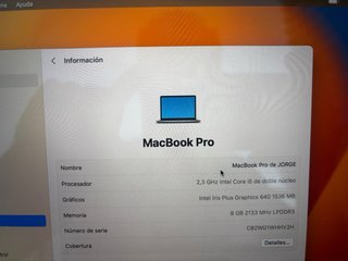 MacBook Pro 13 2.3GHz 256GB