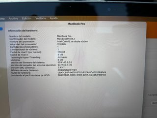 MacBook Pro 13 2.3GHz 256GB