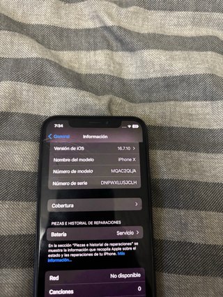 iPhone X 64GB Negro - Pantalla Rota