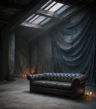 Sofà Chesterfield britannico in pelle grigio fumo