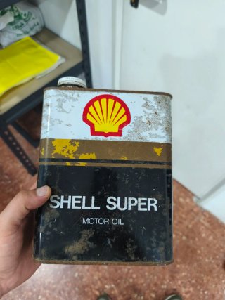 Lata antigua Shell Super Motor Oil 2L