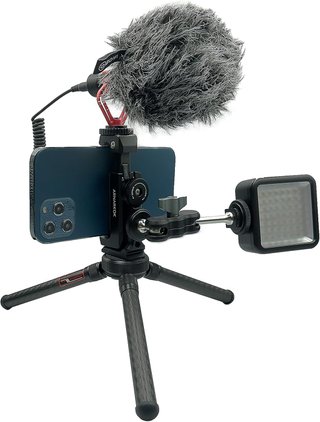 Soporte metálico para trípode de smartphone