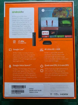 Xiaomi Mi Box 4K UHD Android TV + Mando