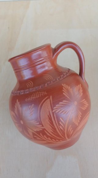 Vaso di ceramica popolare vintage anni '80